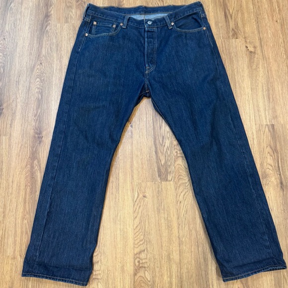 Levi's Other - Levis 501 Original Fit Mens Dark Wash Indigo Button Fly Jeans 38x30 00501-0115